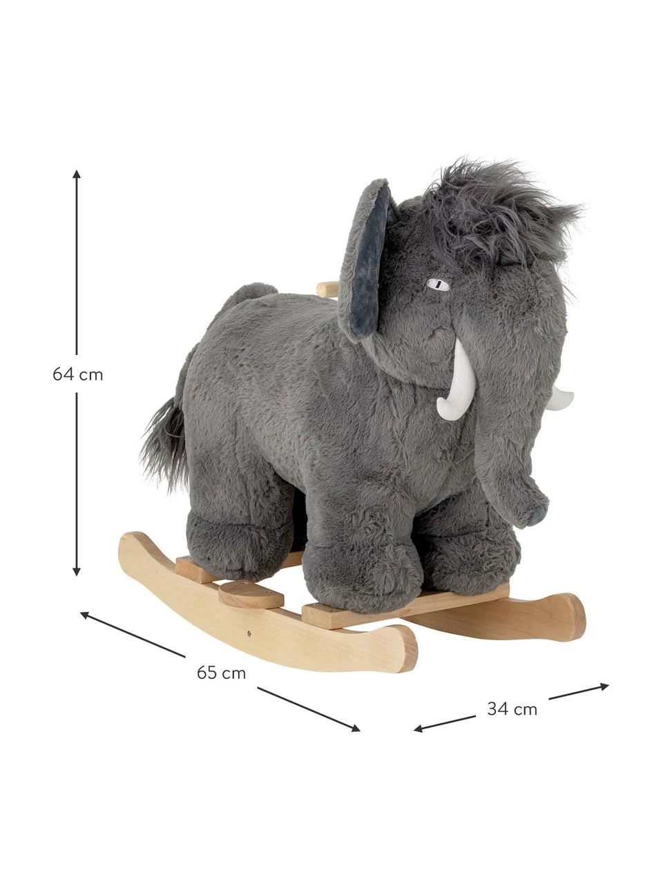 Bloomingville mini Animal à bascule Mammoth, larg. 34 x haut. 64 cm 5 Bloomingville mini Animal à bascule Mammoth, larg. 34 x haut. 64 cm – Image 3