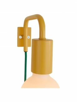 Applique murale jaune avec câble vert Cascais, larg. 20 x haut. 12 cm -Enfants & bébé Soldes 2022 Applique murale jaune avec cable vert Cascais 4