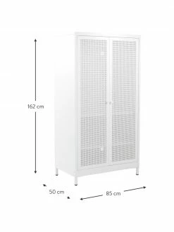 Armoire 2 portes bois blanc Hilla, larg. 85 x haut. 162 cm -Enfants & bébé Soldes 2022 Armoire 2 portes bois blanc Hilla 2