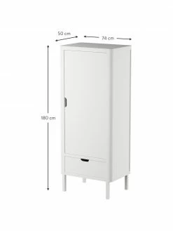 Sebra Armoire en bois avec 1 porte tournante Classic, larg. 74 x haut. 180 cmDisponibilité limitée -Enfants & bébé Soldes 2022 Armoire en bois avec 1 porte tournante Classic 2