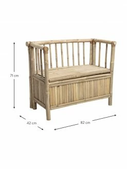 Bloomingville mini Banc avec rangement bambou Samin, larg. 82 x haut. 71 cm -Enfants & bébé Soldes 2022 Banc avec rangement bambou Samin 2