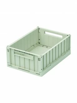 Boîtes pliantes plastique recyclé Weston, 2 pièces, larg. 25 x haut. 10 cm