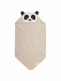 Södahl Cape de bain en coton bio Panda Penny, larg. 80 x long. 80 cmDisponibilité limitée