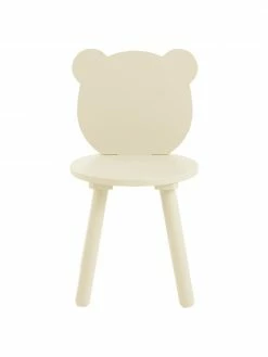 Chaise jaune en bois pour enfant Beary, 2 pièces, larg. 30 x haut. 58 cmDisponibilité limitée