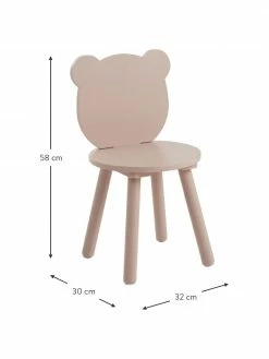 Chaise rose en bois pour enfant Beary, 2 pièces, larg. 30 x haut. 58 cmDisponibilité limitée -Enfants & bébé Soldes 2022 Chaise rose en bois pour enfant Beary 2 pieces 2