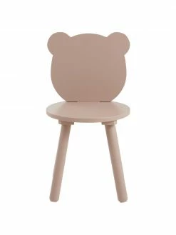 Chaise rose en bois pour enfant Beary, 2 pièces, larg. 30 x haut. 58 cmDisponibilité limitée