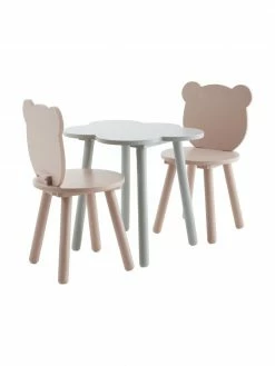 Chaise rose en bois pour enfant Beary, 2 pièces, larg. 30 x haut. 58 cmDisponibilité limitée -Enfants & bébé Soldes 2022 Chaise rose en bois pour enfant Beary 2 pieces 5