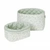 Cam Cam Copenhagen Corbeille de rangement coton bio Green Leaves , 2 élém., Lot de différentes taillesDisponibilité limitée