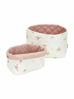 Cam Cam Copenhagen Corbeille de rangement en coton bio Wildflower, 2 élém., Lot de différentes tailles