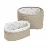 Cam Cam Copenhagen Corbeille matelassées coton bio Fawn, 2 élém., Lot de différentes tailles