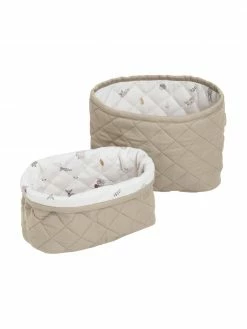 Cam Cam Copenhagen Corbeille matelassées coton bio Fawn, 2 élém., Lot de différentes tailles