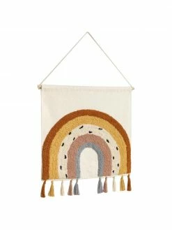 Décoration murale broderie arc-en-ciel Tadea, larg. 60 x haut. 52 cm