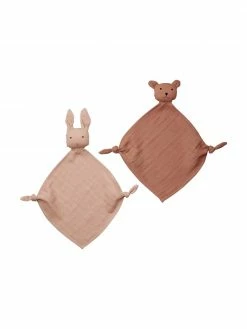 Doudou en coton bio Yoko, 2 élém., larg. 25 x long. 25 cm