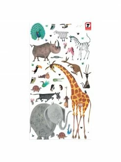 Kek Amsterdam Ensemble XL d'autocollants muraux enfant Animals, 39 élém., Lot de différentes tailles