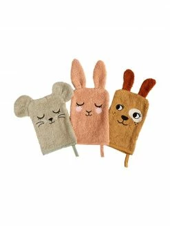 Roommate Ensemble de gants de toilette Animals, 3 élém., larg. 15 x long. 21 cmDisponibilité limitée