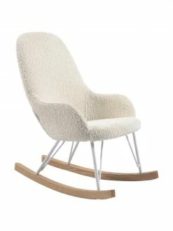 Fauteuil à bascule tissu bouclé Joey, larg. 43 x prof. 60 cmSeulement 1 produit disponible