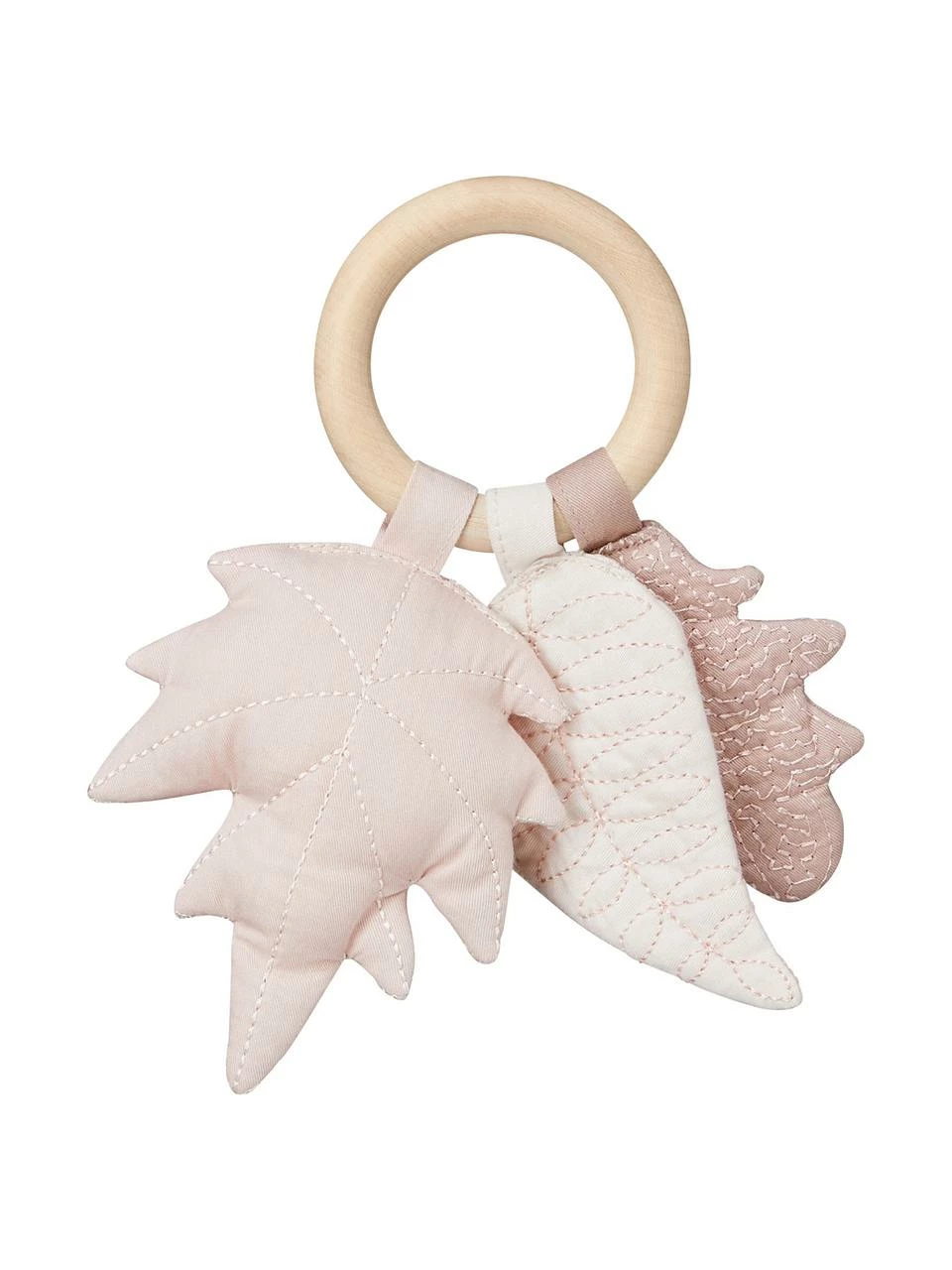 Cam Cam Copenhagen Hochet en coton bio Leaves, larg. 8 x long. 17 cm 3 Cam Cam Copenhagen Hochet en coton bio Leaves, larg. 8 x long. 17 cm