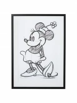 Impression numérique encadrée Minnie, larg. 50 x haut. 70 cm