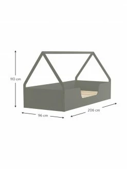 Lit pour enfant bois vert Campo, 90 x 200 cm -Enfants & bébé Soldes 2022 Lit pour enfant bois vert Campo 2