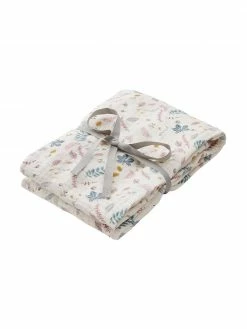 Cam Cam Copenhagen Maxi lange en coton bio Pressed Leaves, larg. 120 x long. 120 cm