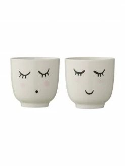 Bloomingville mini Mug design grès Smilla, 2 élém., Ø 7 x haut. 7 cm