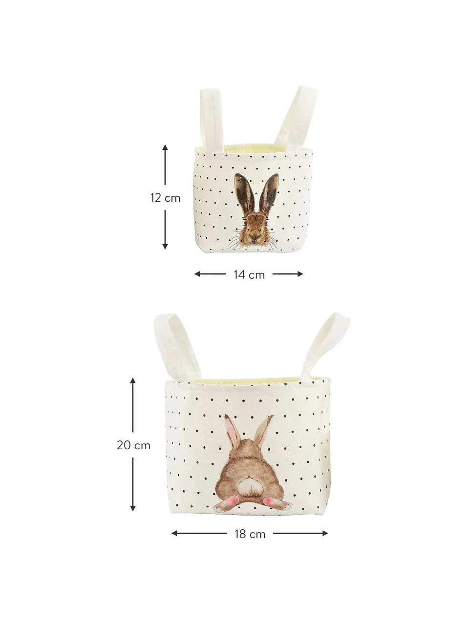 Panier de rangement Happy Hase, 2 élém., Lot de différentes tailles 4 Panier de rangement Happy Hase, 2 élém., Lot de différentes tailles – Image 3
