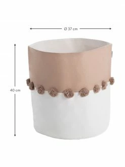 Panier de rangement avec pompons Seashell, Ø 37 x haut. 40 cm -Enfants & bébé Soldes 2022 Panier de rangement avec pompons Seashell 5