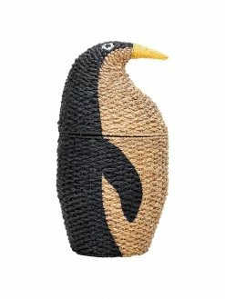 Bloomingville mini Panier de rangement pingouin Nena, Ø 37 cm