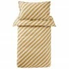 Parure de lit en percale de coton à rayures jaunes/blanches Franny Mini, larg. 100 x long. 130 cm + 1 taie d'oreiller 55 x 35 cm -Enfants & bébé Soldes 2022 Parure de lit en percale de coton a rayures jaunesblanches Franny Mini