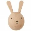 Patère en bois de hêtre Rabbit, larg. 5 x haut. 8 cm