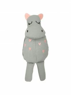 Roommate Peluche enfant coton Hippo, larg. 8 x haut. 25 cm