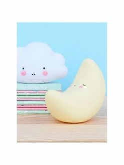 A Little Lovely Company Petit décoration lumineuse à LED avec minuterie Moon, larg. 16 x haut. 13 cm -Enfants & bébé Soldes 2022 Petit decoration lumineuse a LED avec minuterie Moon 4