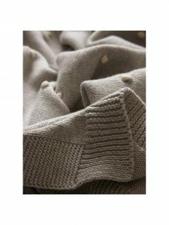 Plaid enfant coton bio beige Alessia, larg. 80 x long. 100 cm -Enfants & bébé Soldes 2022 Plaid enfant coton bio beige Alessia 3