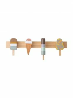 Bloomingville mini Porte-manteau enfant Ice Creams, larg. 38 x haut. 13 cm