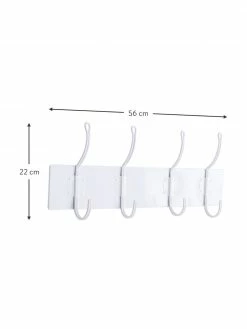 Portemanteau mural en métal blanc Riley, larg. 56 x haut. 10 cm -Enfants & bébé Soldes 2022 Portemanteau mural en metal blanc Riley 2