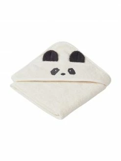 Serviette de toilette bébé coton bio Panda, larg. 70 x long. 70 cm
