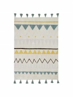 Lorena Canals Tapis en coton ethnique Azteca, larg. 120 x long. 160 cm (taille S)
