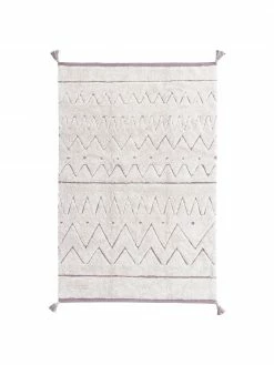 Lorena Canals Tapis en coton ethnique Azteca, larg. 90 x long. 130 cm (taille XS)