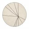 Lorena Canals Tapis rond beige Trace, Ø 160 cm (taille L)