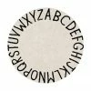 Lorena Canals Tapis rond design beige noir ABC, Ø 150 cm (taille M) -Enfants & bébé Soldes 2022 Tapis rond design beige noir ABC