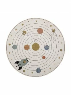 Bloomingville mini Tapis rond enfant Space, Ø 130 cm (taille S)