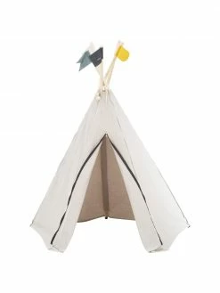 Roommate Tipi pour enfant en coton bio Hippie, larg. 135 x haut. 135 cm