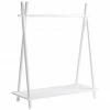 Tringle à vêtements pour enfant bois blanc Alicante, larg. 100 x haut. 117 cmDisponibilité limitée -Enfants & bébé Soldes 2022 Tringle a vetements pour enfant bois blanc Alicante