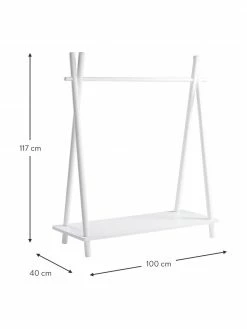 Tringle à vêtements pour enfant bois blanc Alicante, larg. 100 x haut. 117 cmDisponibilité limitée -Enfants & bébé Soldes 2022 Tringle a vetements pour enfant bois blanc Alicante 2